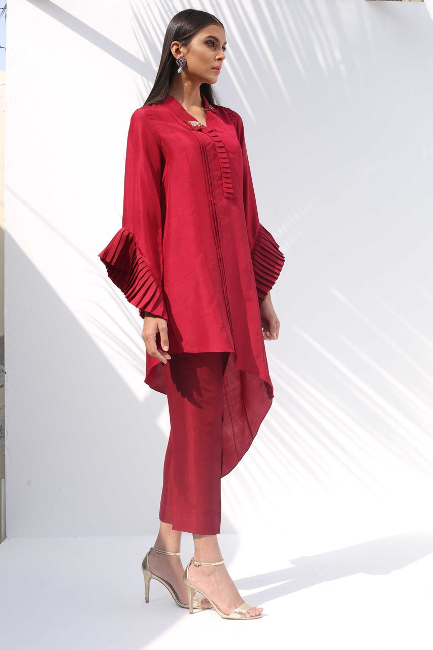 Raw Silk Assymetrical Kurta