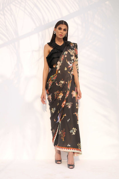 Digitally Printed Charmeuse Saree