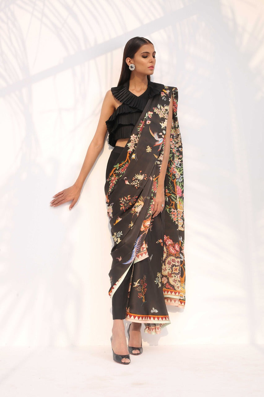 Digitally Printed Charmeuse Saree