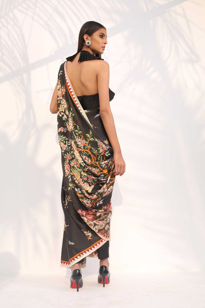 Digitally Printed Charmeuse Saree