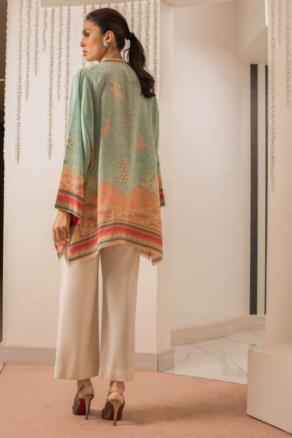 Printed Crepe Kurta With Culottes