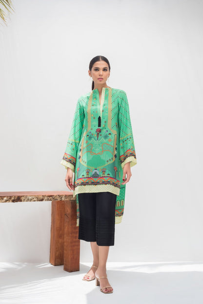 Digitally Printed Crepe Kurta And Culottes