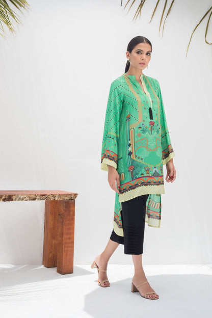 Digitally Printed Crepe Kurta And Culottes