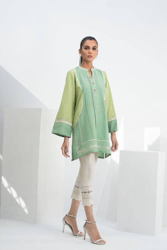 Two Toned Karandi Kurta With Raw Silk trousers