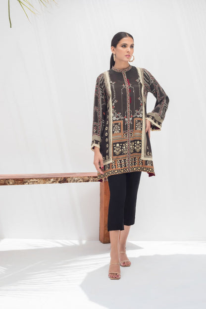 Digitally Printed Crepe Kurta With Crop trousers 1