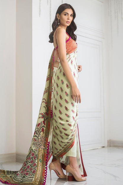 Printed Charmeuse Saree