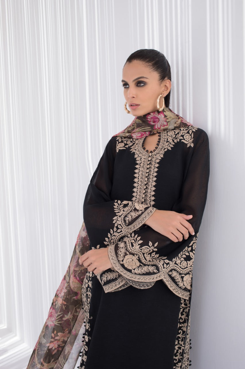 Khaddi Corduroy Embroidered Kurta