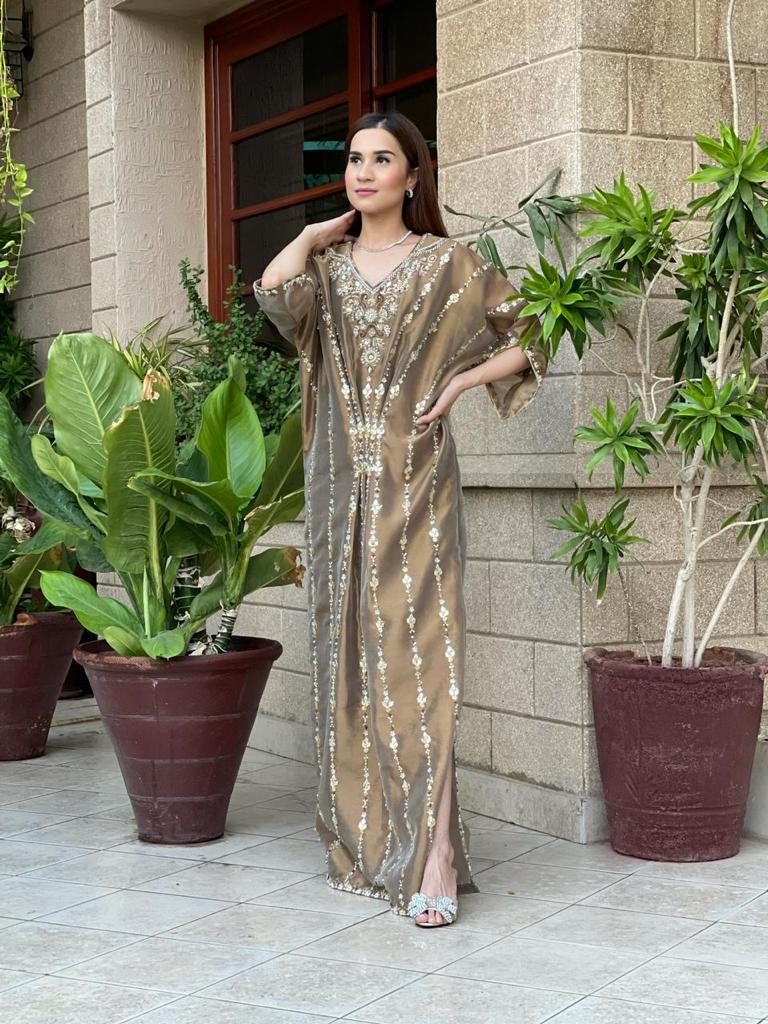 Sammy K - Gold tissue Caftan