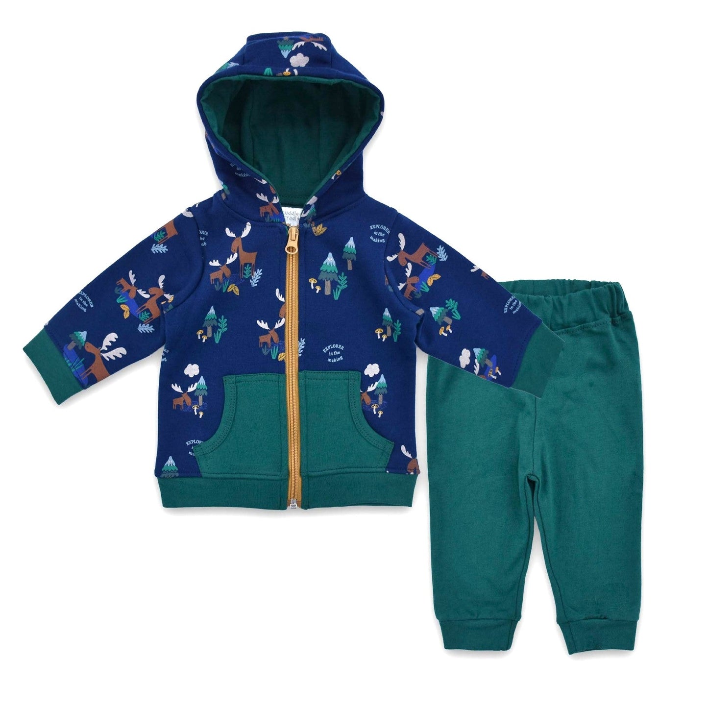 Cuddle & Cradle - Baby Fleece Hoodie and Trousers (Wildlife Explorer)