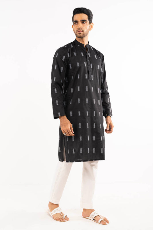 Dyed Jacquard Kurta