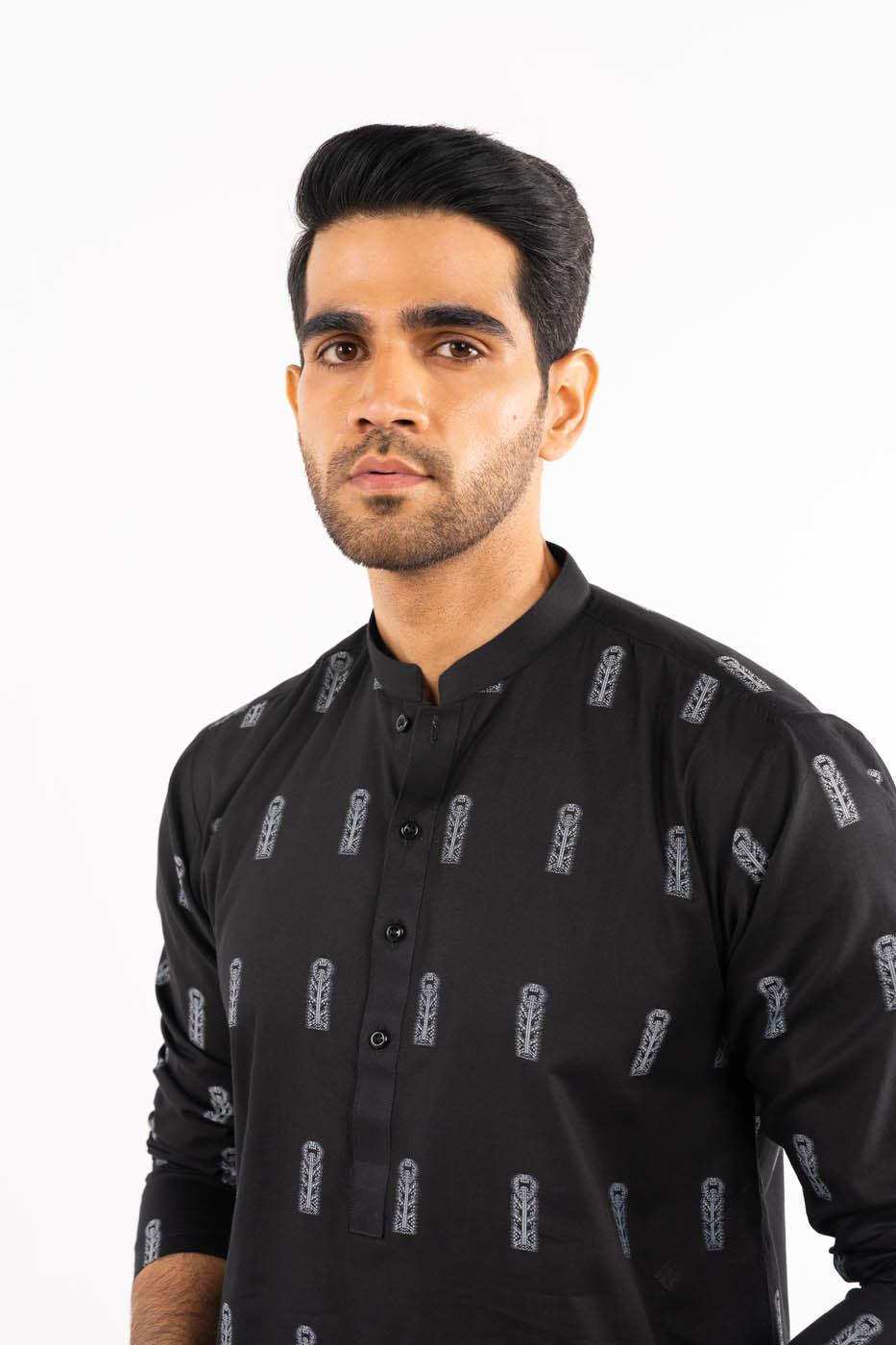 Dyed Jacquard Kurta