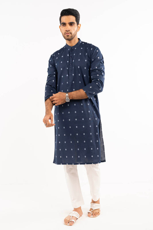 Dyed Jacquard Kurta