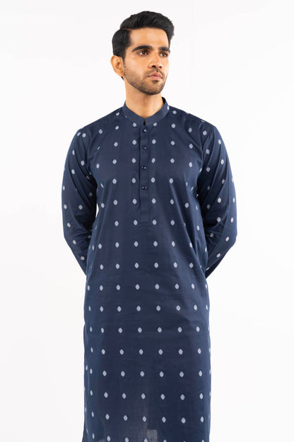 Dyed Jacquard Kurta