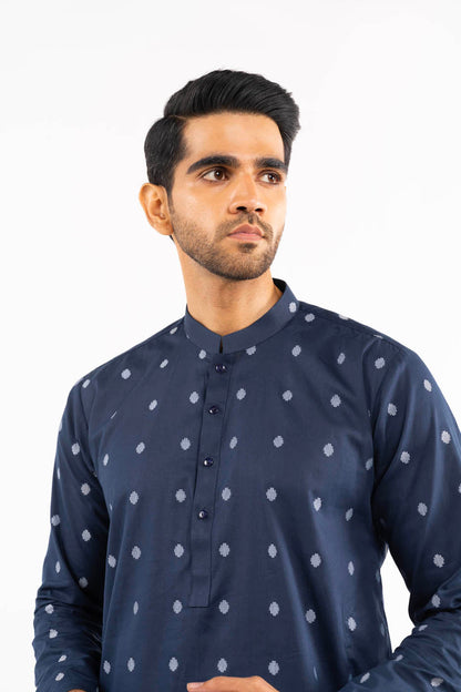 Dyed Jacquard Kurta