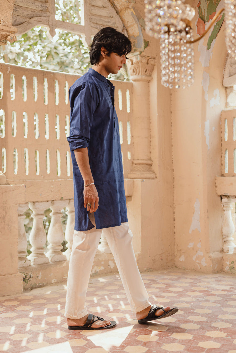 Dyed Jacquard Kurta