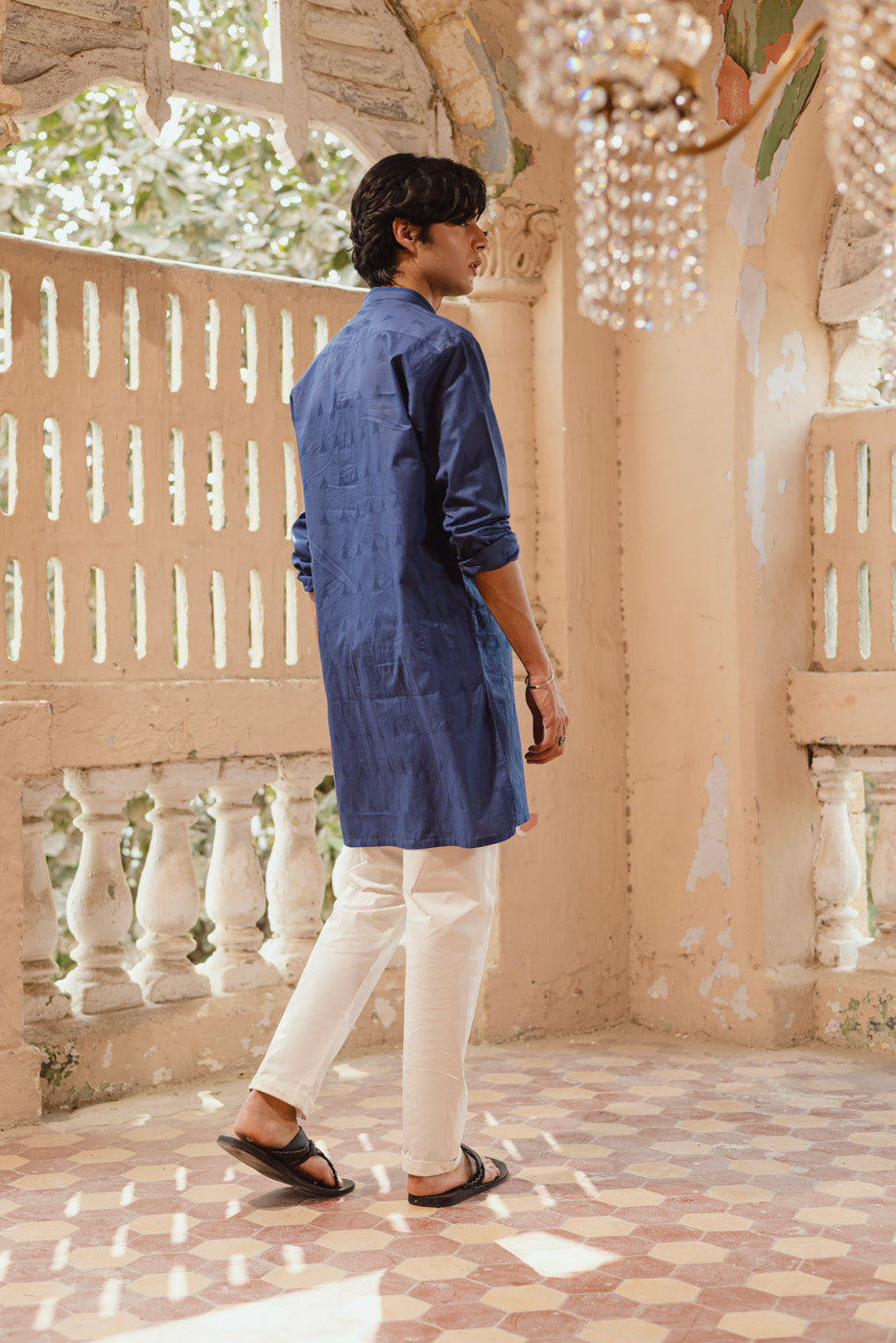 Dyed Jacquard Kurta