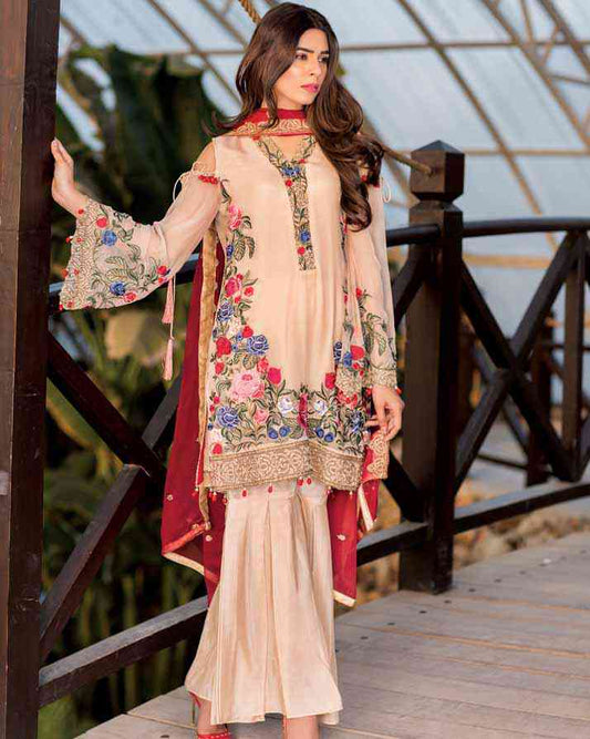 Adan's Libas - CREAM DREAM (Chantilly Chiffon – 3 Piece)