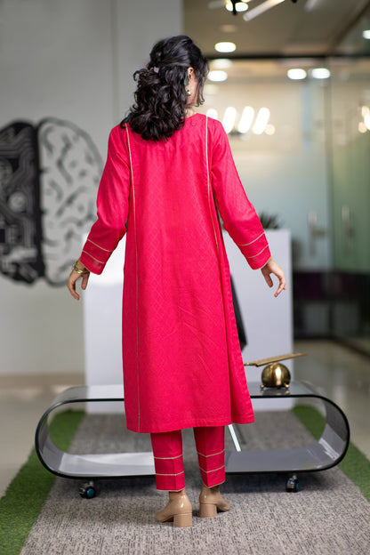 Eraj Hussain - Saturday Catchup Parties - Bright Pink - Stitched