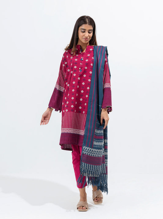 Beechtree - Fuchsia Rouge-Printed-3P (UNSTITCHED)