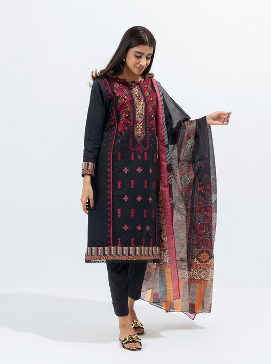 Beechtree - Luxurious Black-Embroidered-3P
