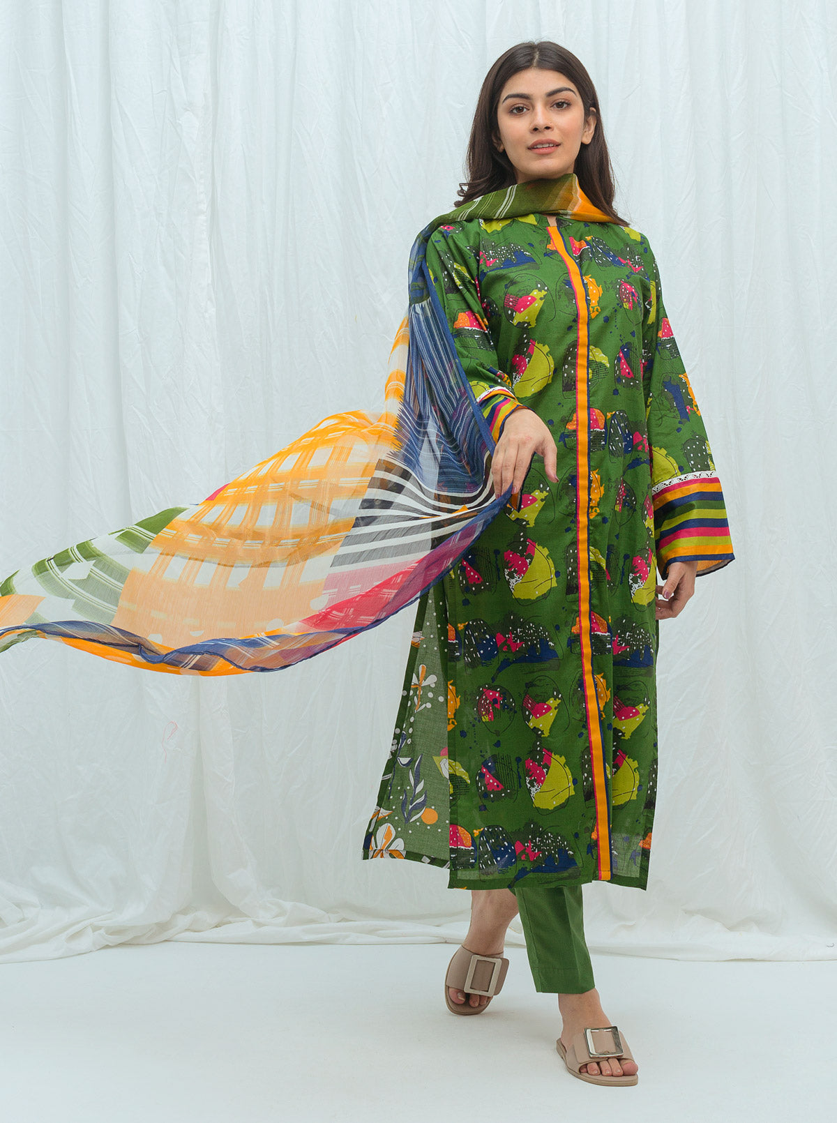 Beechtree - Wishful Green-Printed-2P (UNSTITCHED)