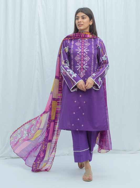 Beechtree - Vesper Violet-Embroidered-3P (UNSTITCHED)