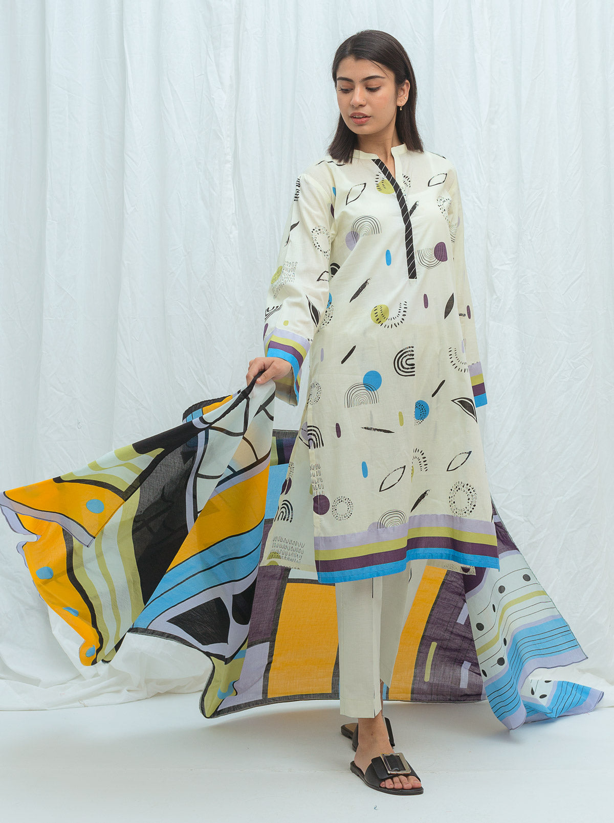 Beechtree - Mnimalist Mist-Printed-3P (UNSTITCHED)