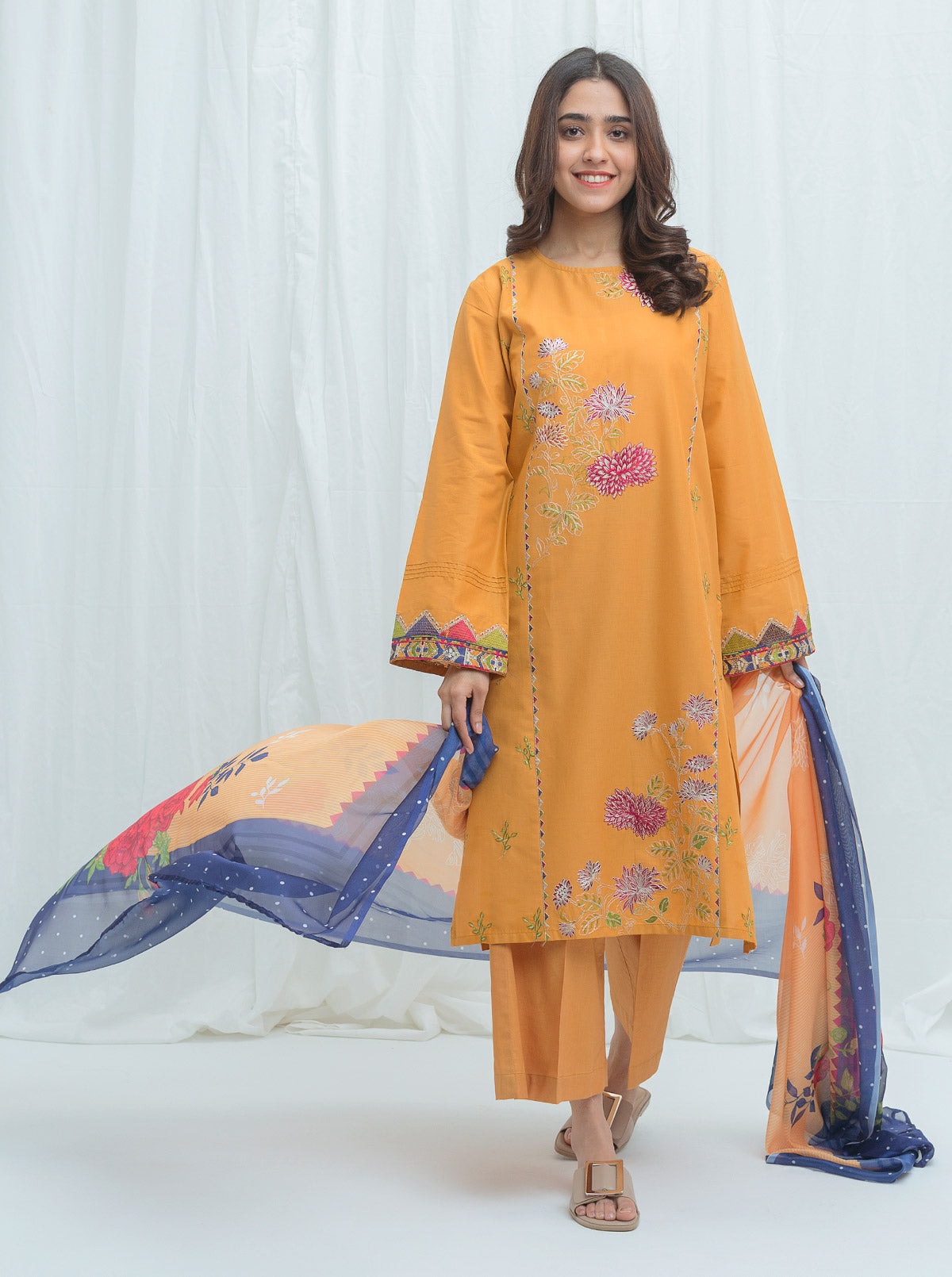 Beechtree - Royal Mustard-Embroidered-2P
