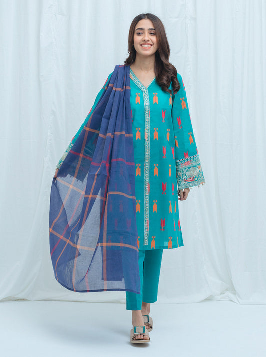 Beechtree - Mystical Teal-Jacquard-2P