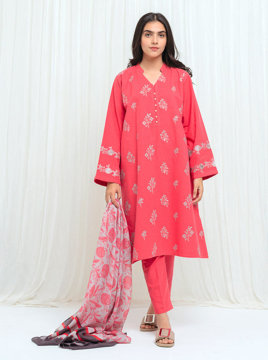 Beechtree - Floral Delight With Printed Shawl - 2P