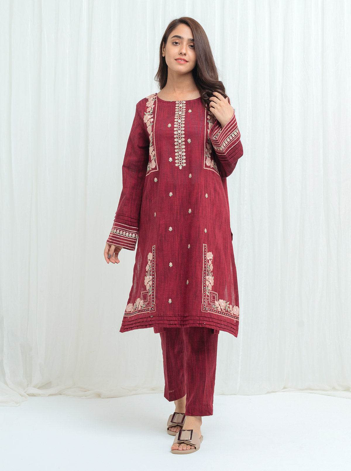 Beechtree - Rich Rouge - Embroidered - 2P