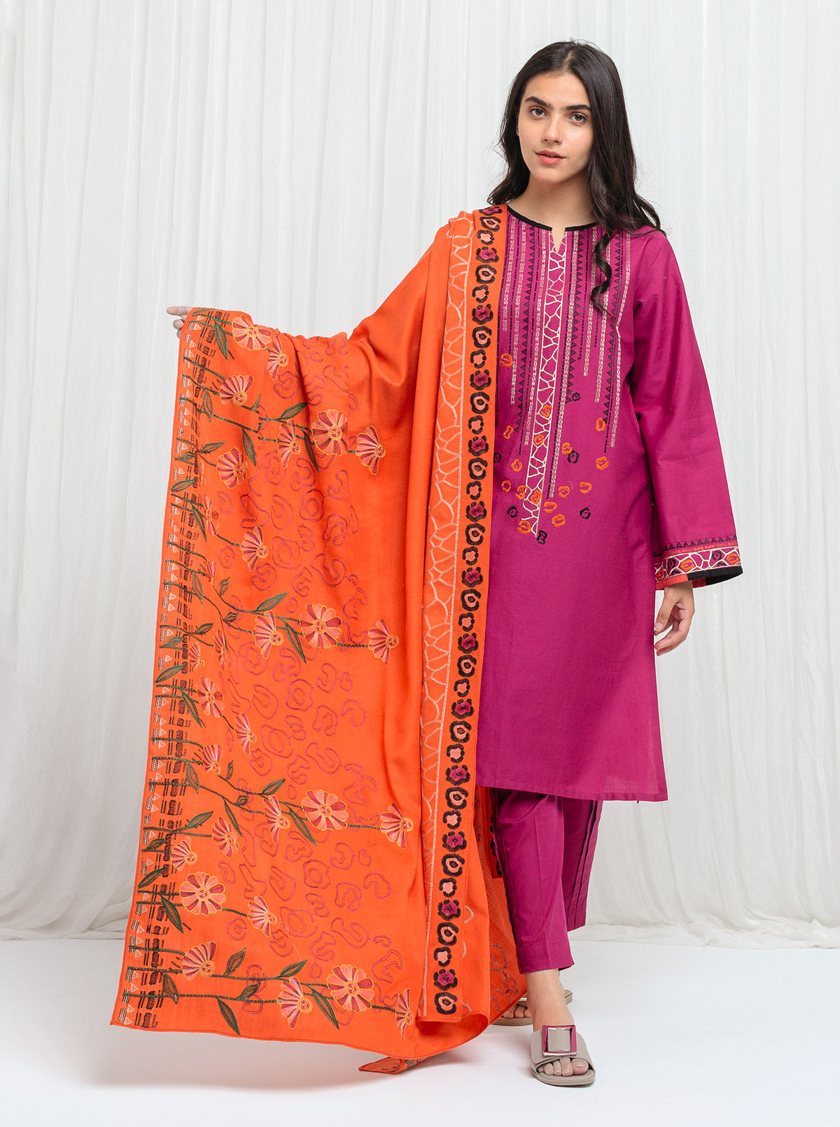 Beechtree - Amethyst Orchid With Embroidered Shawl - 3P