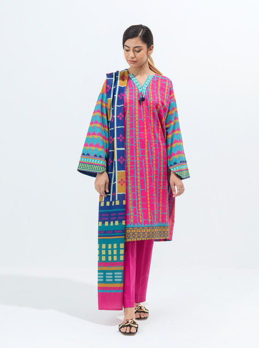 Beechtree - Primrose Bloom-Printed With Shawl-3P (UNSTITCHED)