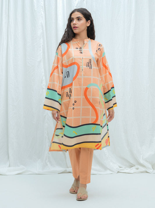 Beechtree - Painted Grid-Printed-1P (UNSTITCHED)