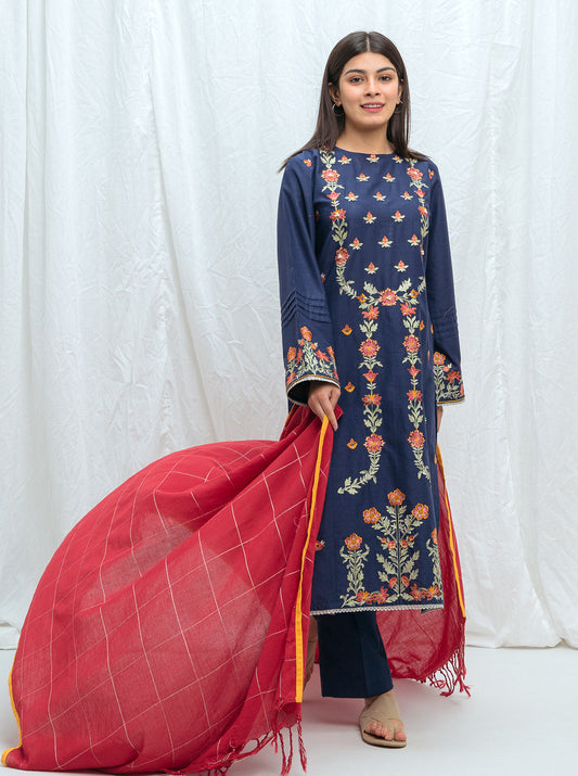 Beechtree - Bashful Blue-Embroidered-2P (UNSTITCHED)