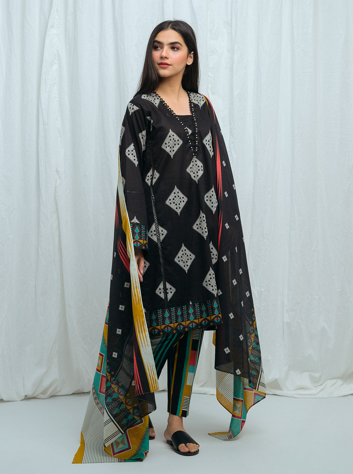 Beechtree - Black Flint-Printed-3P (UNSTITCHED)