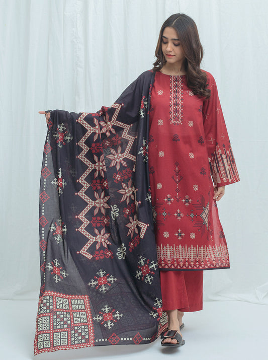 Beechtree - Crimson Glory -Printed-2P (UNSTITCHED)