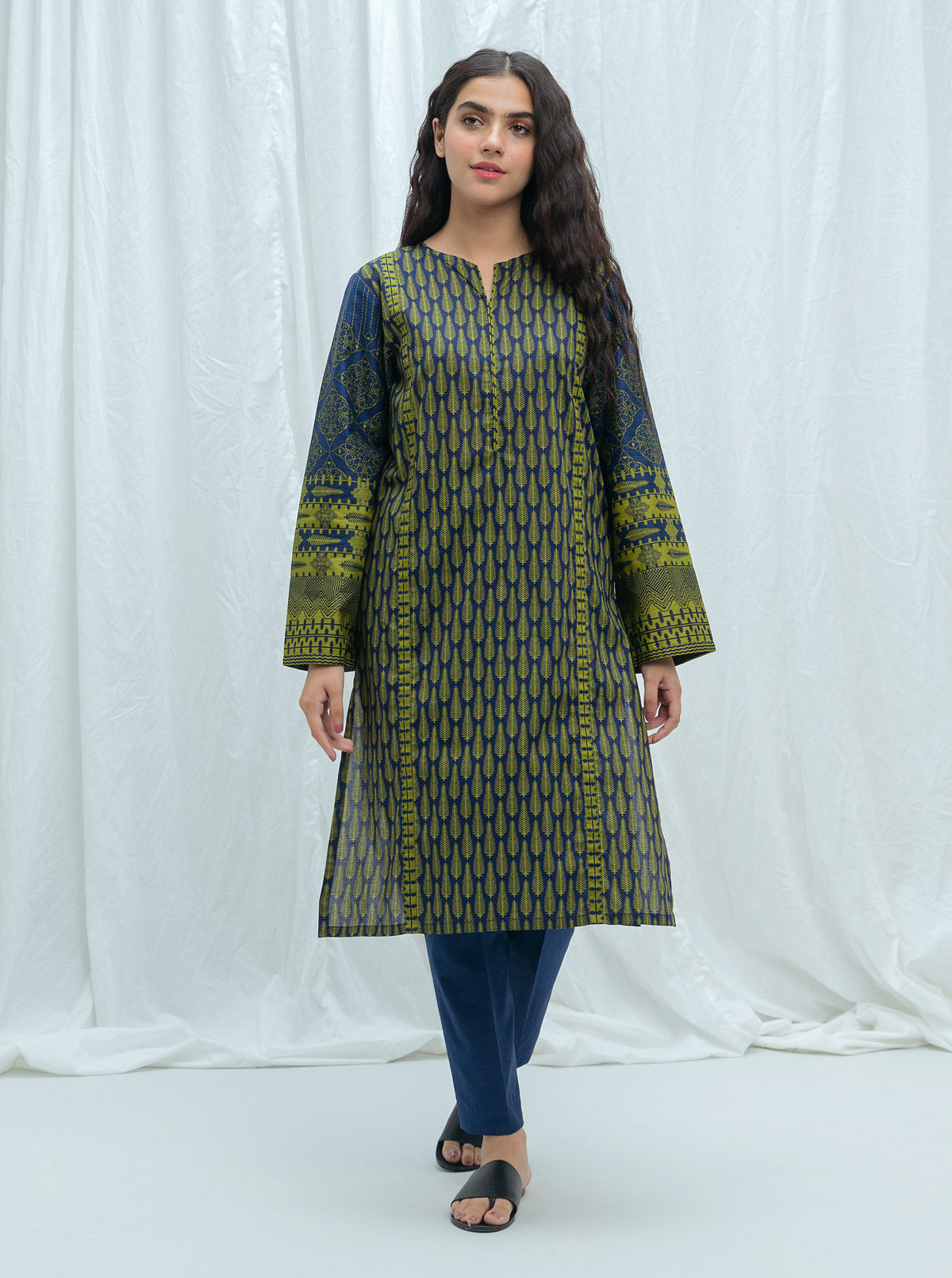 Beechtree - Indigo Hues-Printed-2P (UNSTITCHED)