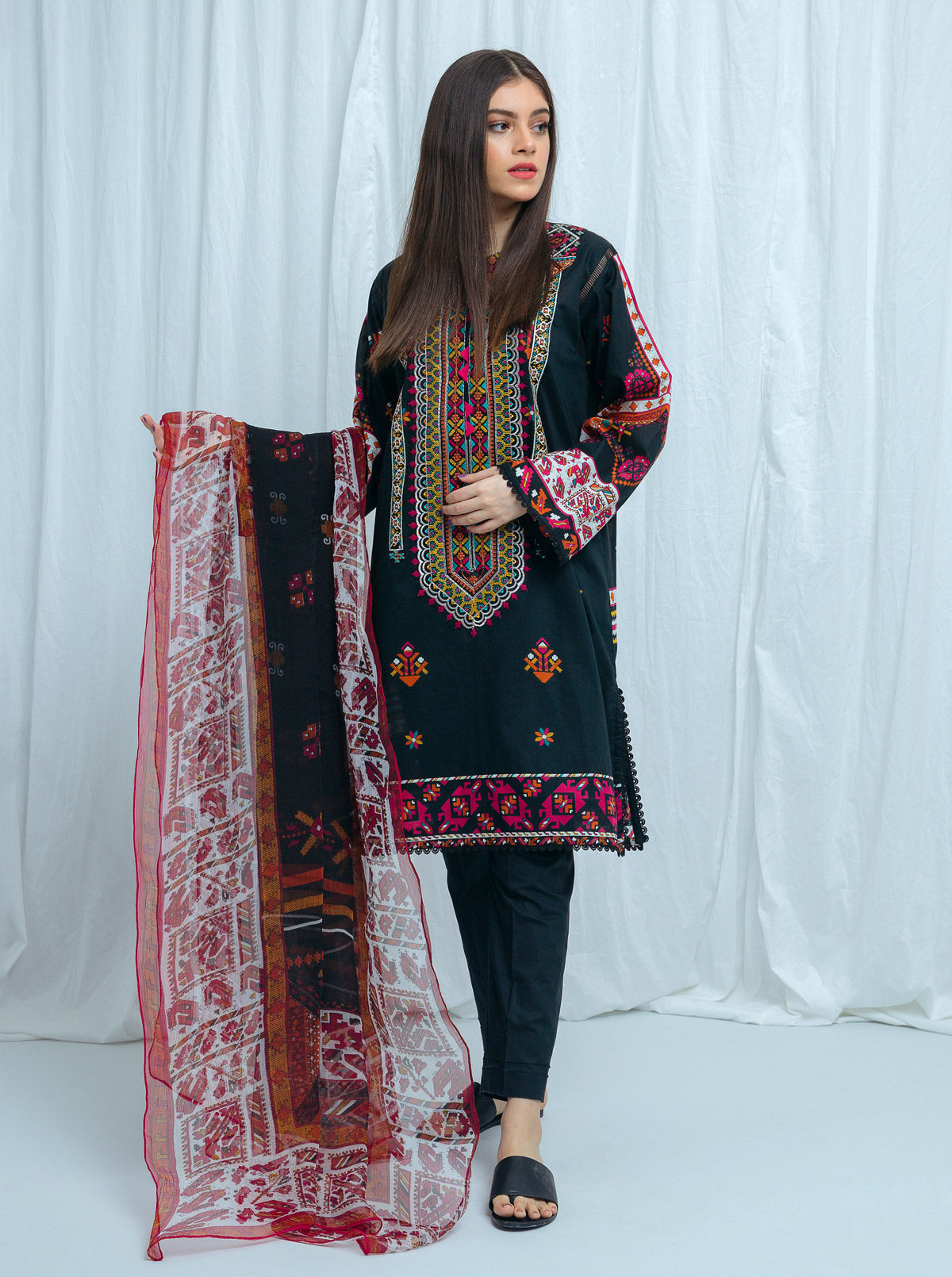 Beechtree - Ethnic Fusion-Embroidered-2P (UNSTITCHED)