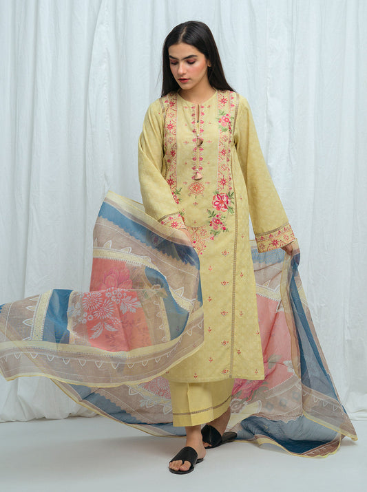 Beechtree - Floral Pebble-Embroidered-2P (UNSTITCHED)