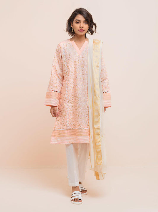 Beechtree - Printed Shirt With Dupatta