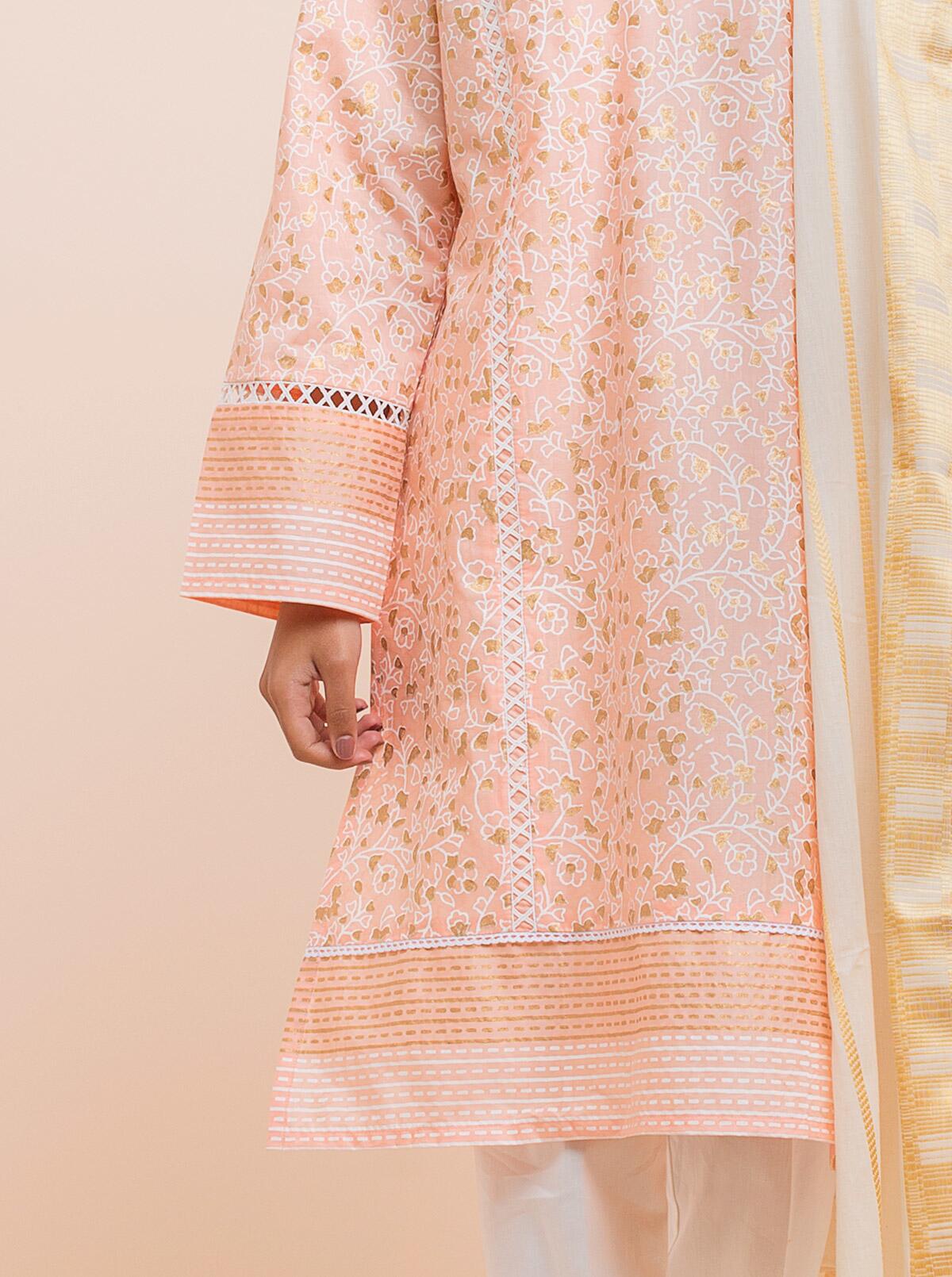 Beechtree - Printed Shirt With Dupatta