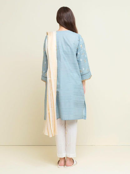 Beechtree - Printed Shirt With Dupatta