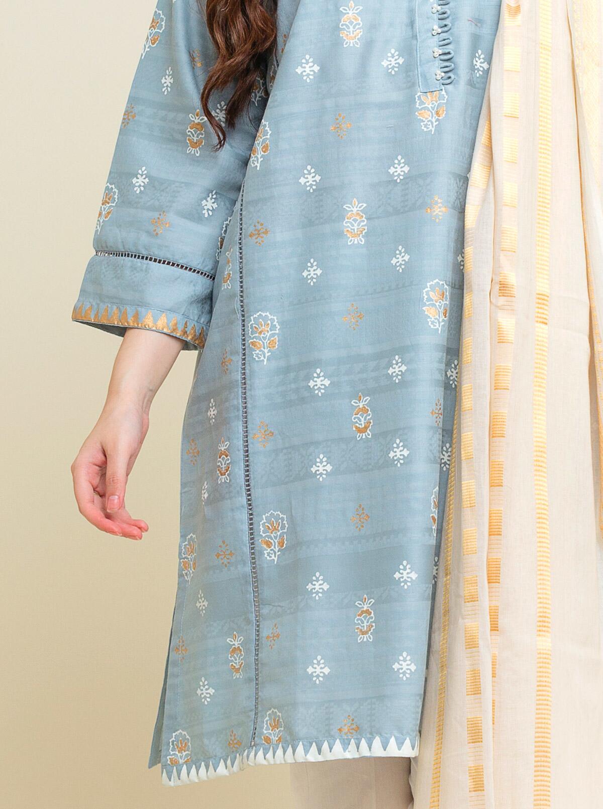 Beechtree - Printed Shirt With Dupatta