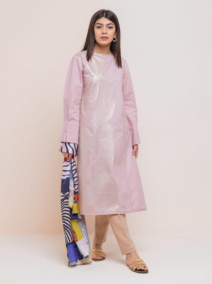 Beechtree - Embroidered Shirt With Scarf