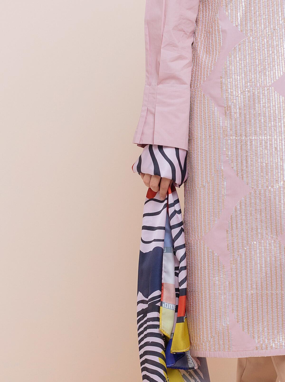 Beechtree - Embroidered Shirt With Scarf