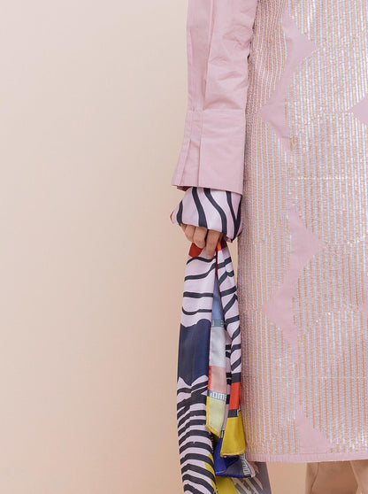 Beechtree - Embroidered Shirt With Scarf