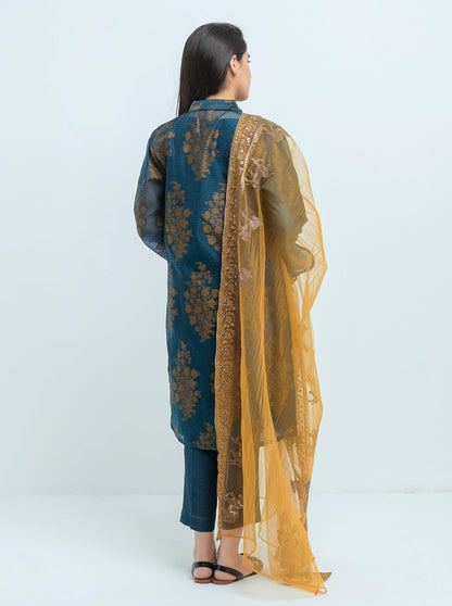 Beechtree - Embroidered Shirt With Dupatta