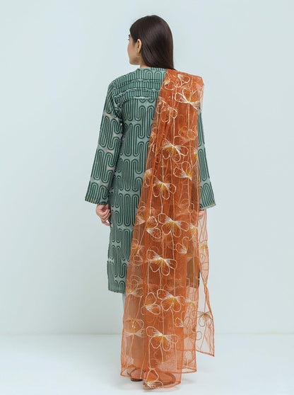 Beechtree - Jacquard Shirt With Dupatta