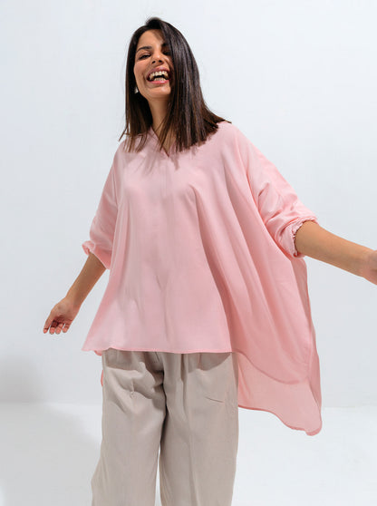 Beechtree - Powder Pink Boxy Collar Top